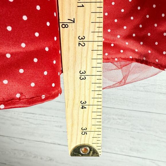 VTG Gunne Sax red polka dot Women dress size 1 retro romantic prom coquette gala - Picture 9 of 14